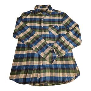 PULL & BEAR Mens Shirts Cotton Long Sleeve Soft Flannel Lumberjack Shirt Large